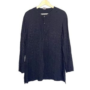 CP Shades Floral Jacquard Tunic Lagenlook Blouse size medium